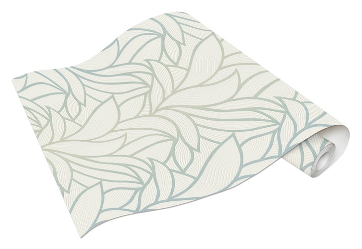Papel de Parede com Folhagens Bege